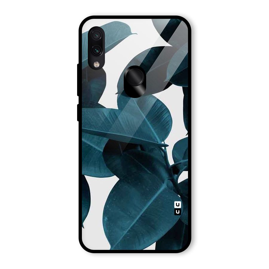 Very Aesthetic Leafs Glass Back Case for Redmi Note 7 Pro