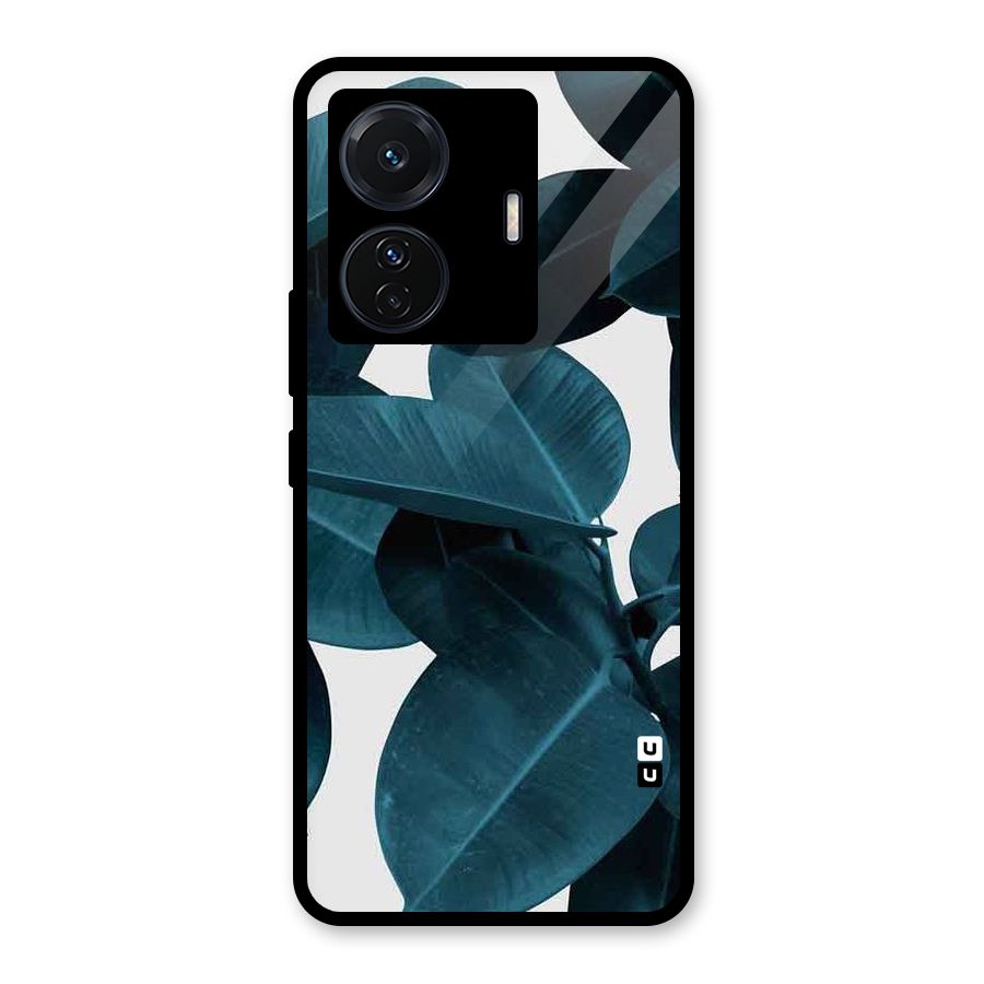 Very Aesthetic Leafs Glass Back Case for Vivo T1 Pro