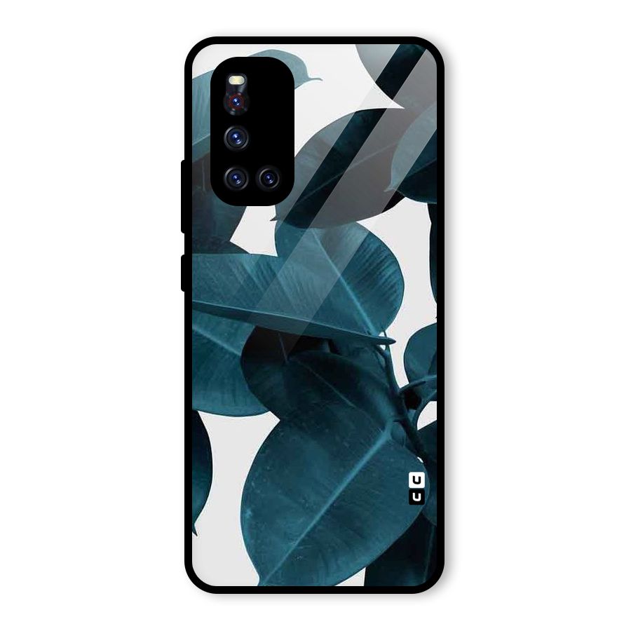 Very Aesthetic Leafs Glass Back Case for Vivo V19