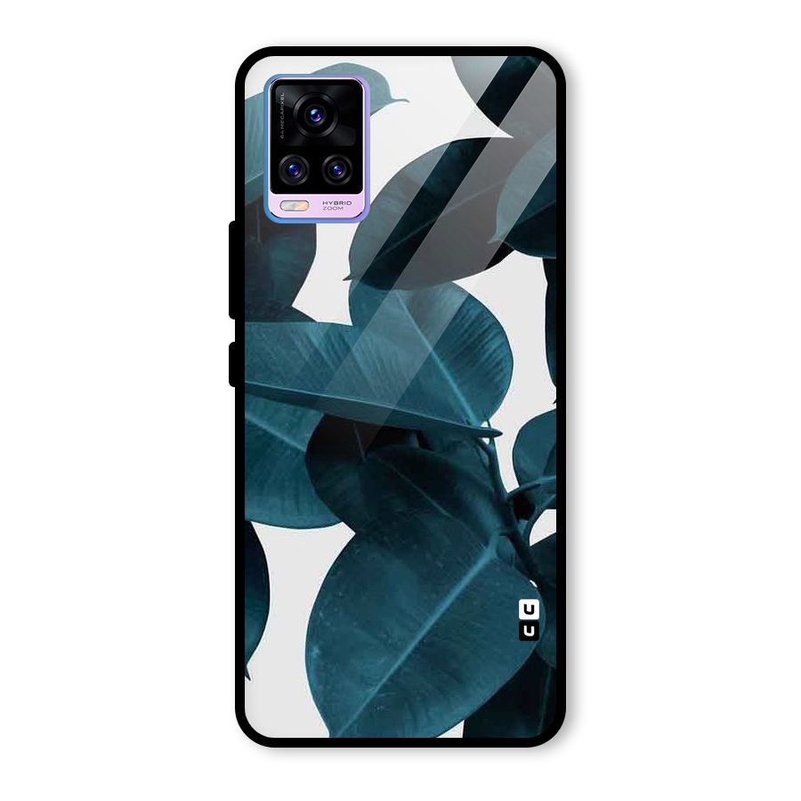 Very Aesthetic Leafs Glass Back Case for Vivo V20 Pro