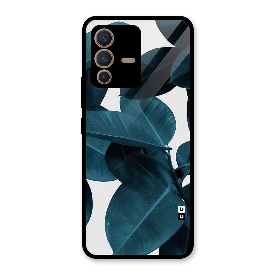 Very Aesthetic Leafs Glass Back Case for Vivo V23 5G