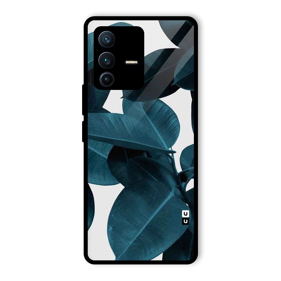 Very Aesthetic Leafs Glass Back Case for Vivo V23 Pro