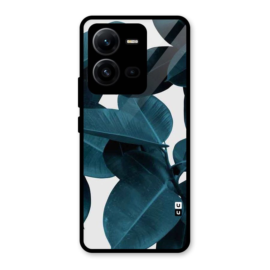 Very Aesthetic Leafs Glass Back Case for Vivo V25