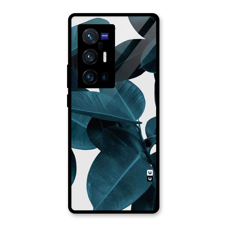 Very Aesthetic Leafs Glass Back Case for Vivo X70 Pro Plus