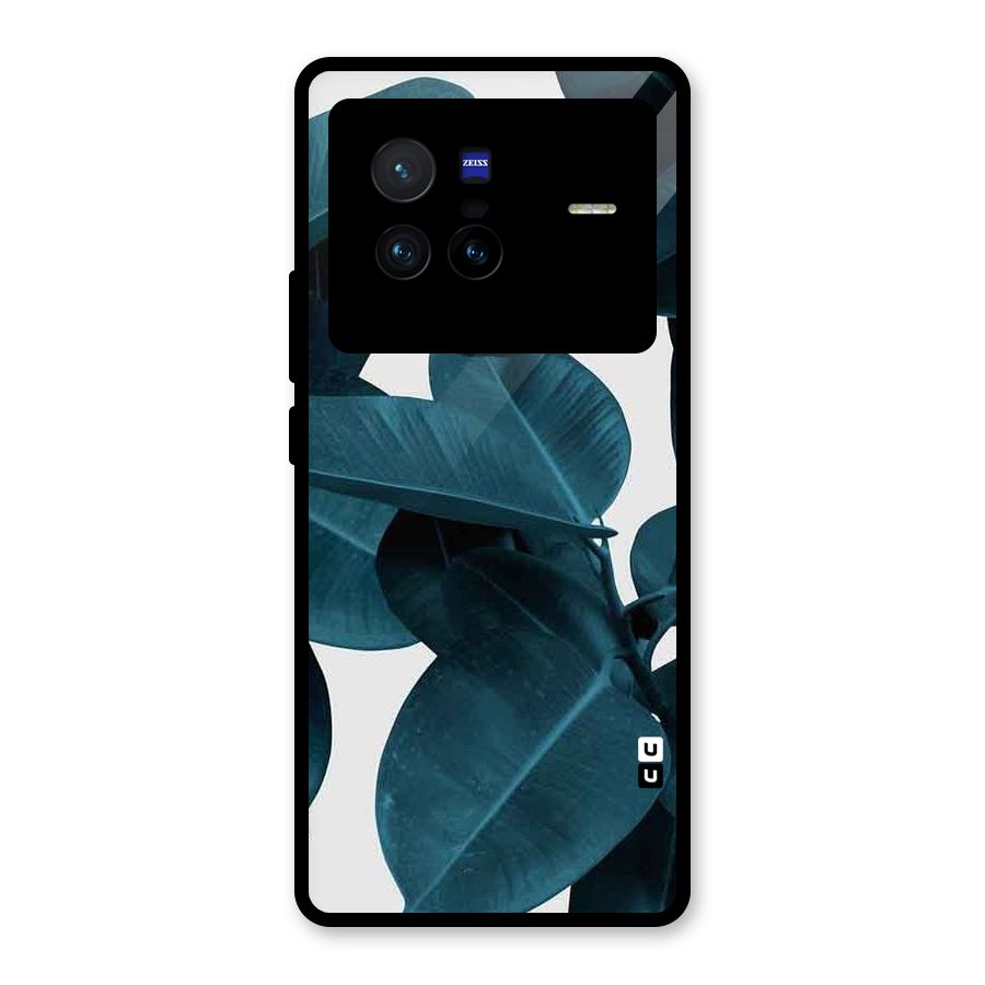 Very Aesthetic Leafs Glass Back Case for Vivo X80