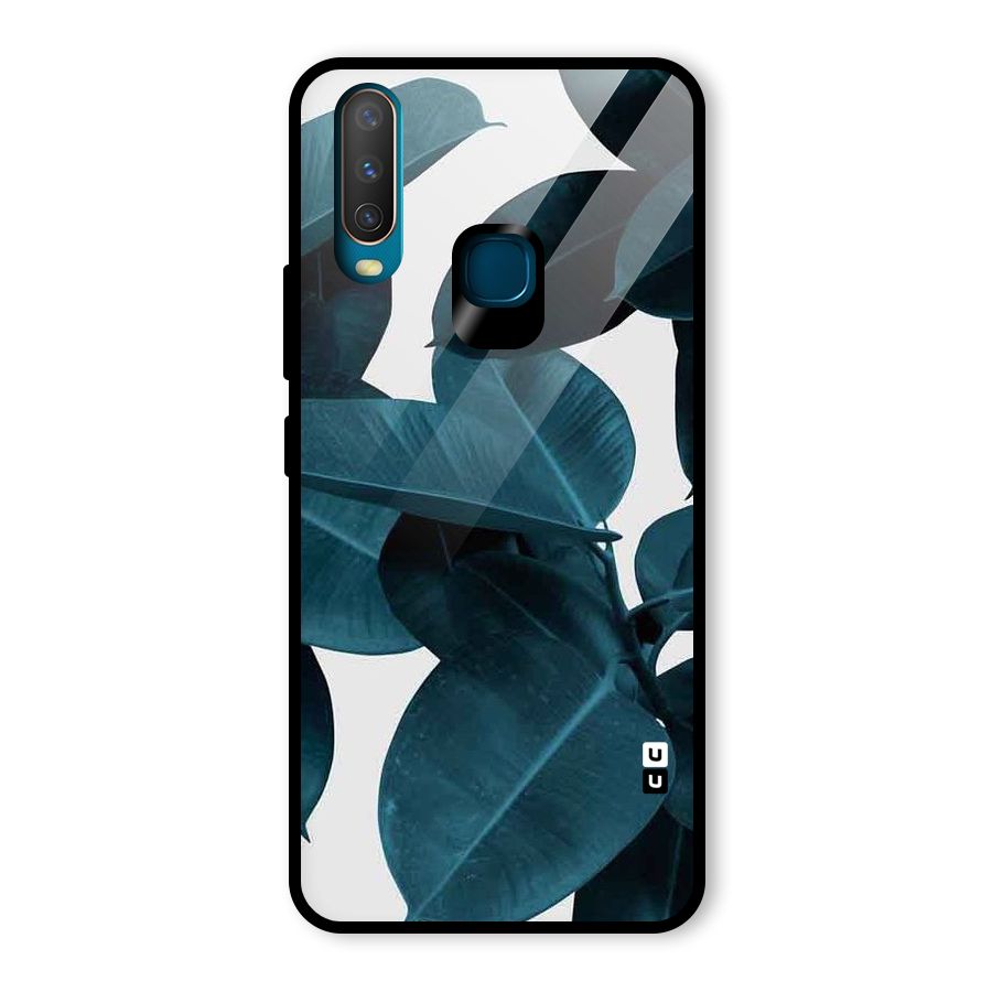 Very Aesthetic Leafs Glass Back Case for Vivo Y12