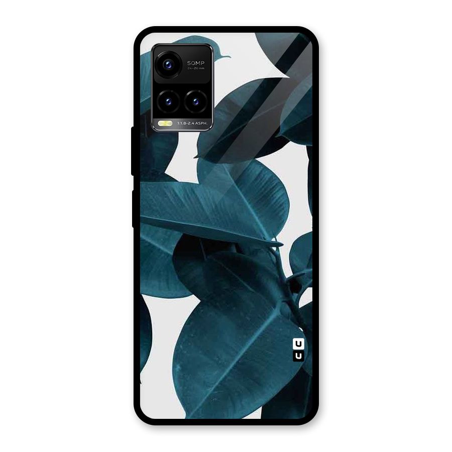Very Aesthetic Leafs Glass Back Case for Vivo Y21T