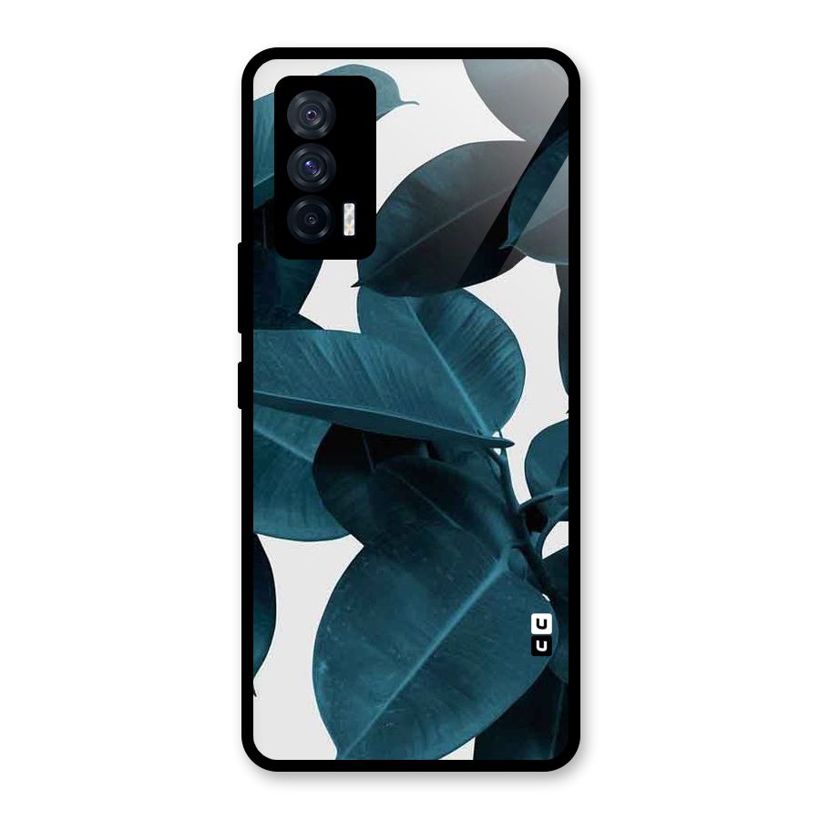 Very Aesthetic Leafs Glass Back Case for Vivo iQOO 7 5G