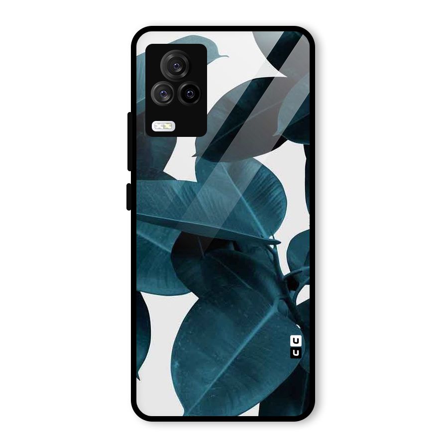 Very Aesthetic Leafs Glass Back Case for Vivo iQOO 7 Legend 5G