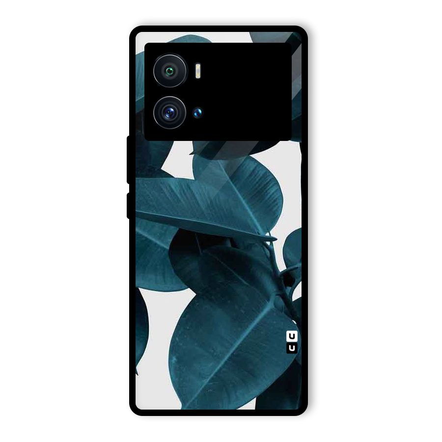 Very Aesthetic Leafs Glass Back Case for Vivo iQOO 9 Pro