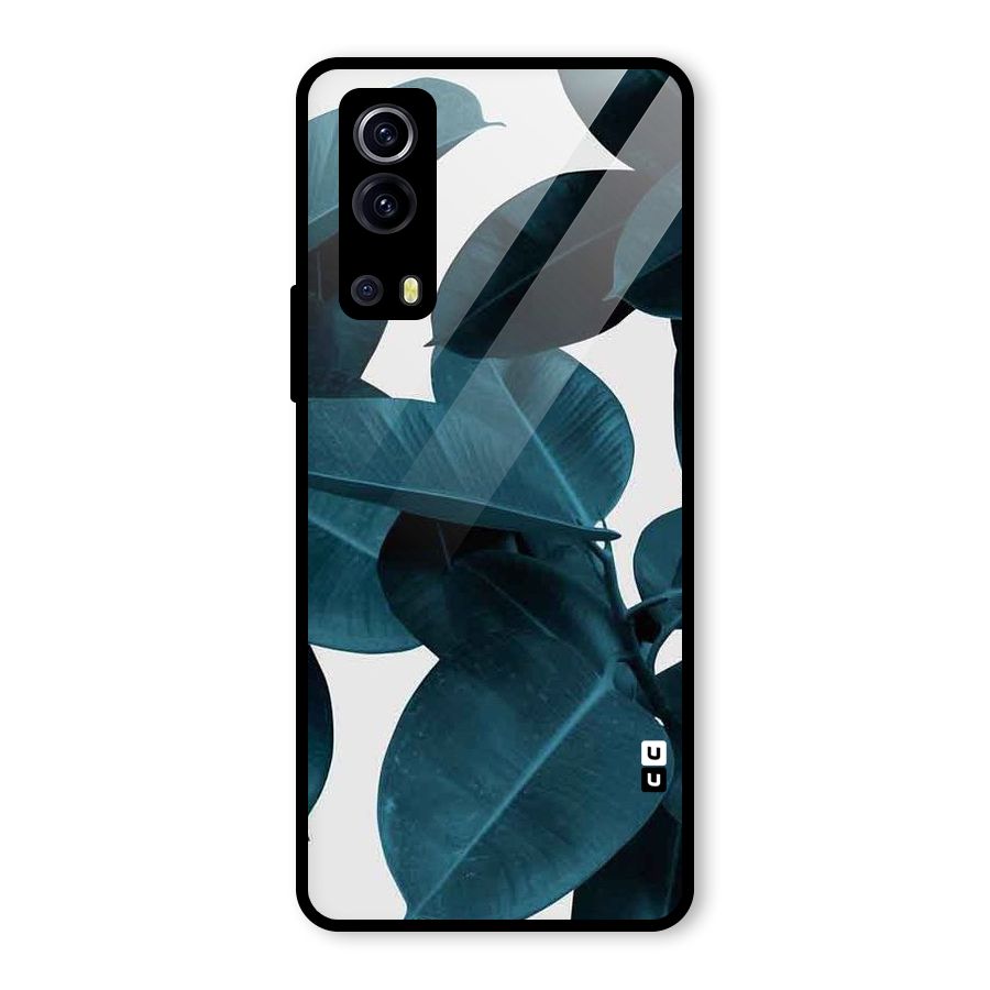 Very Aesthetic Leafs Glass Back Case for Vivo iQOO Z3