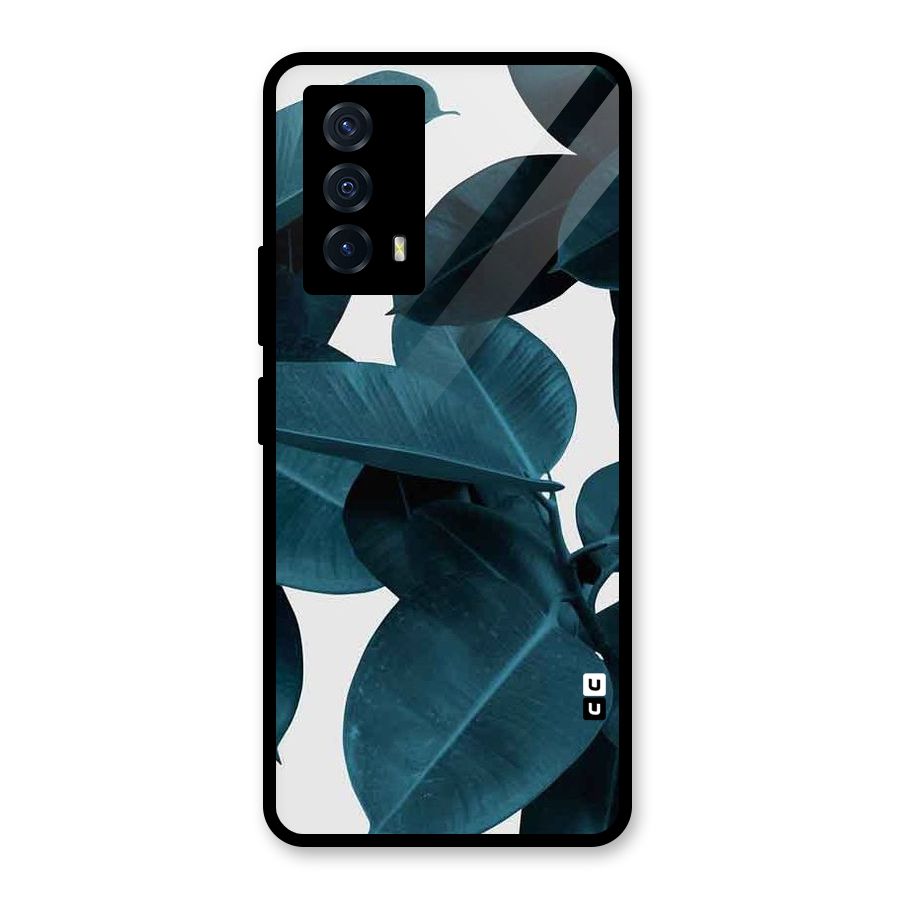 Very Aesthetic Leafs Glass Back Case for Vivo iQOO Z5
