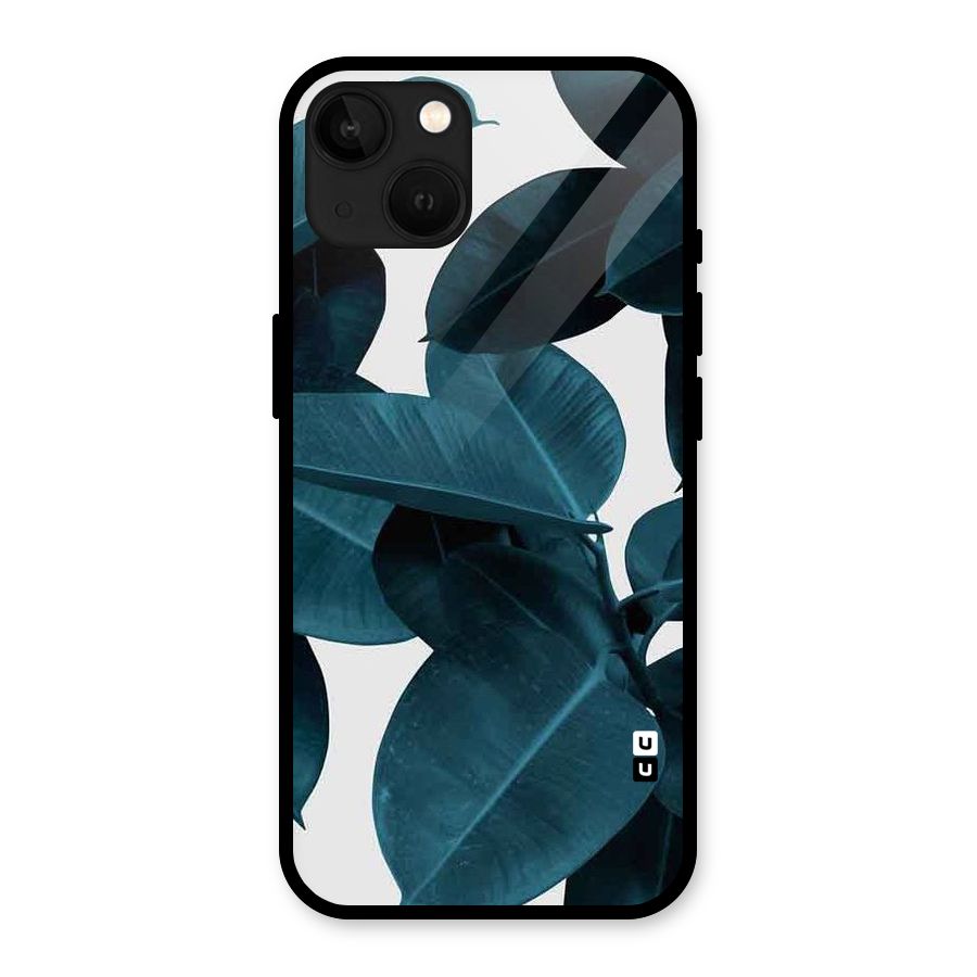 Very Aesthetic Leafs Glass Back Case for iPhone 13