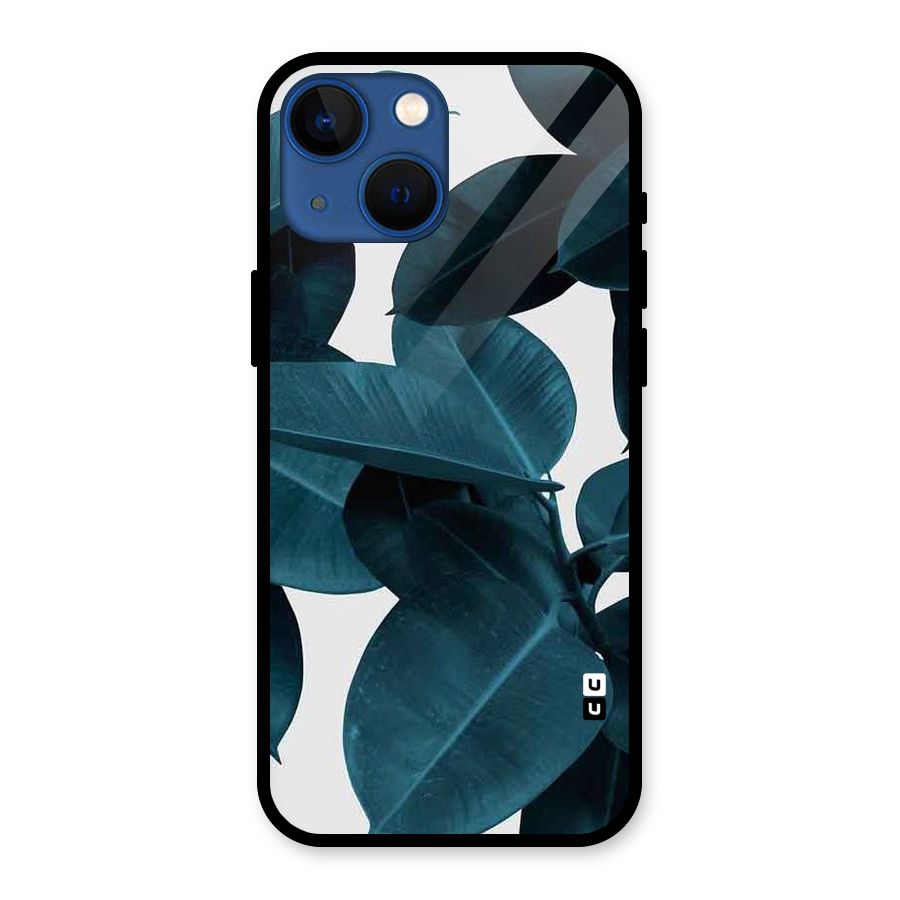 Very Aesthetic Leafs Glass Back Case for iPhone 13 Mini