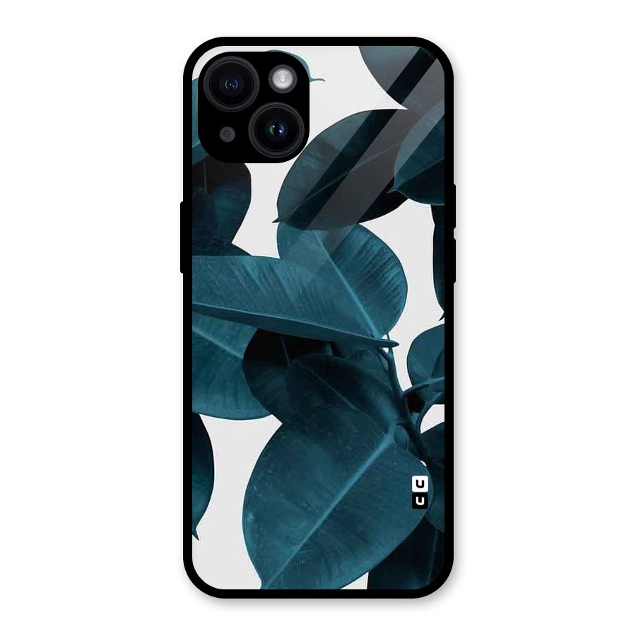 Very Aesthetic Leafs Glass Back Case for iPhone 14