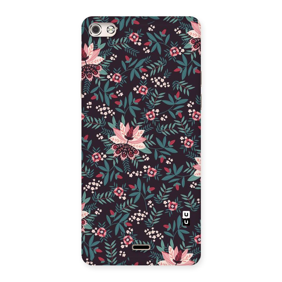 Very Leafy Pattern Back Case for Micromax Canvas Silver 5