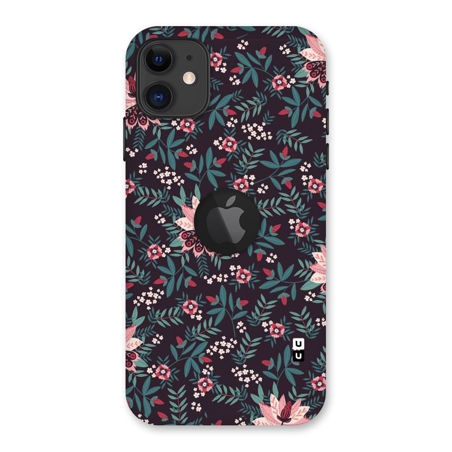 Very Leafy Pattern Back Case for iPhone 11 Logo Cut
