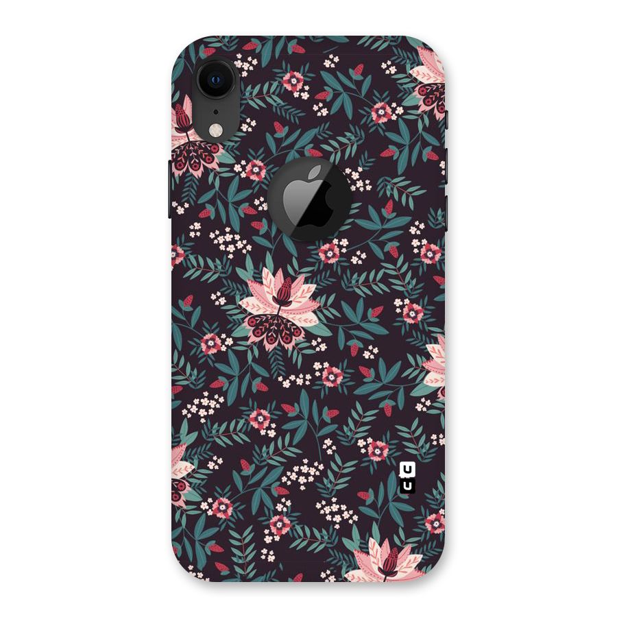 Very Leafy Pattern Back Case for iPhone XR Logo Cut