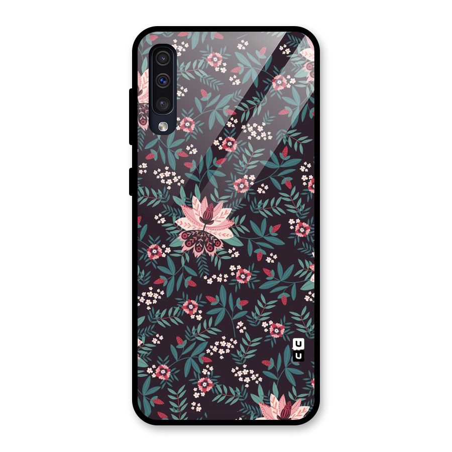 Very Leafy Pattern Glass Back Case for Galaxy A50