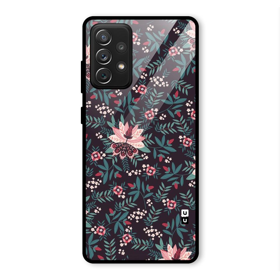 Very Leafy Pattern Glass Back Case for Galaxy A72