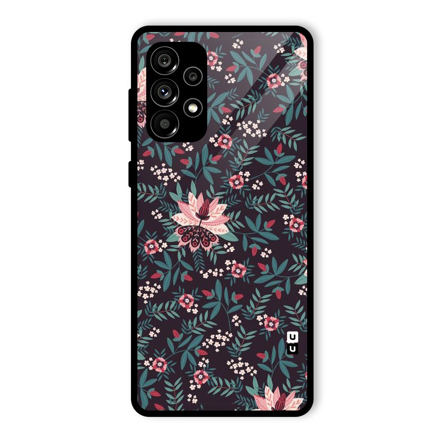 Very Leafy Pattern Glass Back Case for Galaxy A73 5G