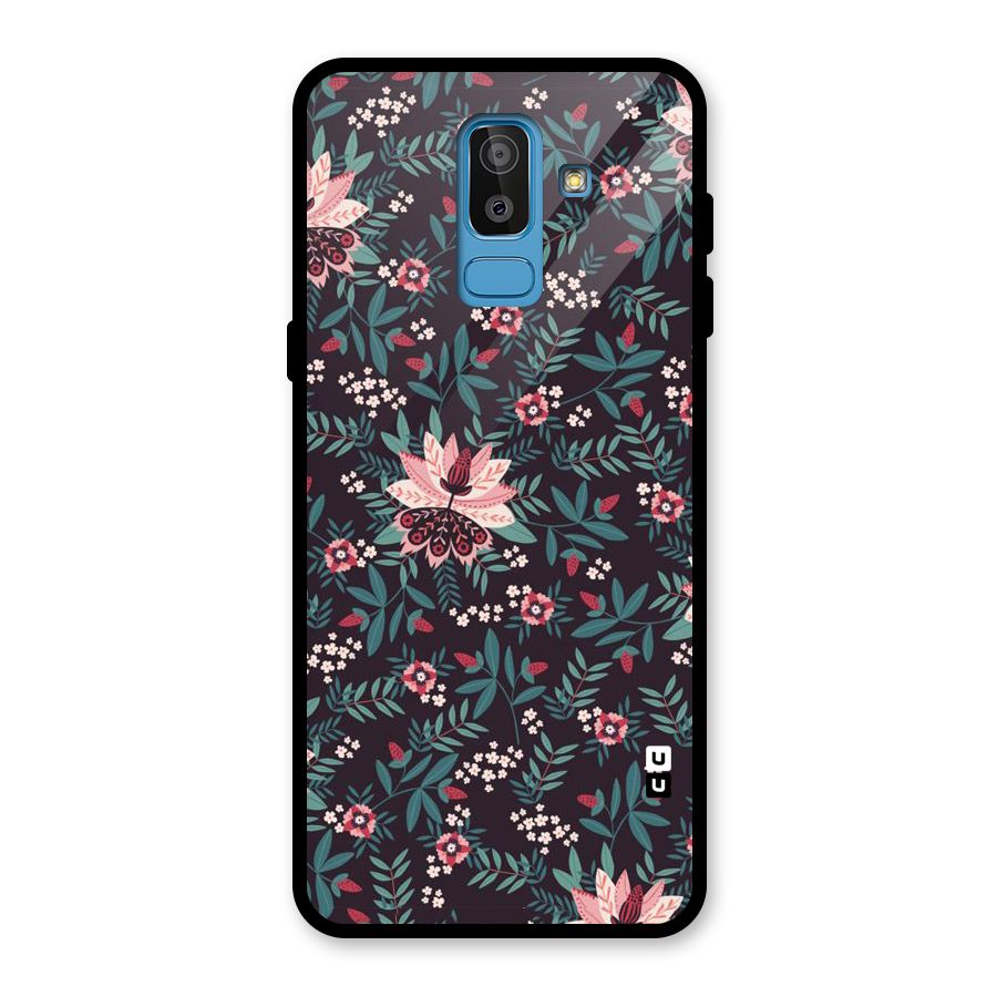 Very Leafy Pattern Glass Back Case for Galaxy J8