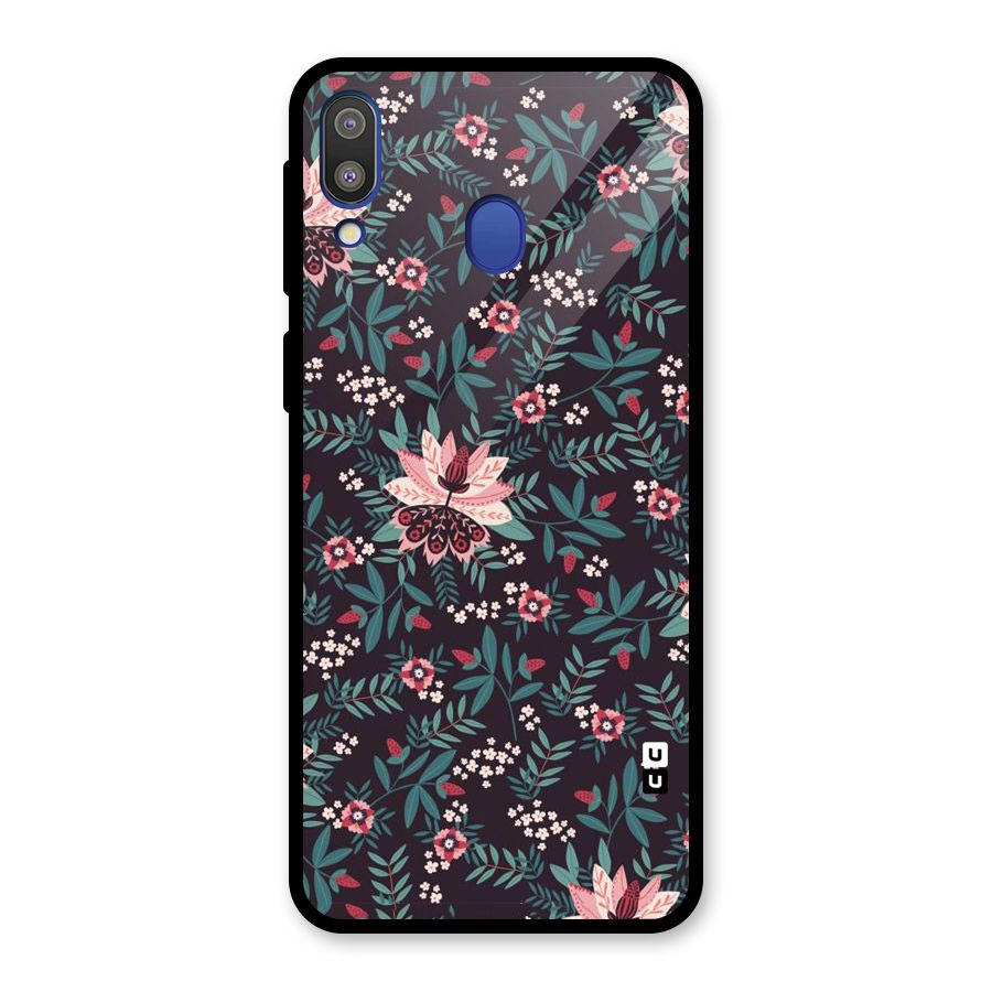 Very Leafy Pattern Glass Back Case for Galaxy M20