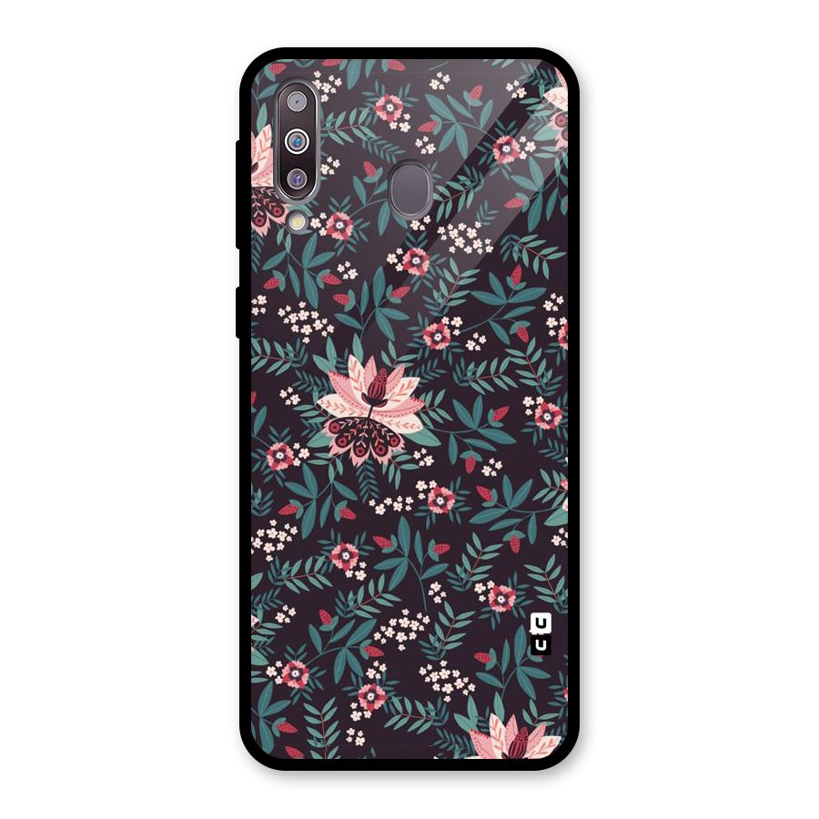 Very Leafy Pattern Glass Back Case for Galaxy M30