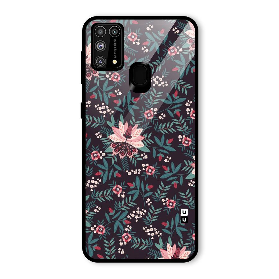 Very Leafy Pattern Glass Back Case for Galaxy M31
