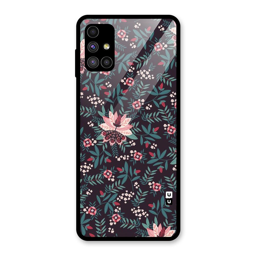 Very Leafy Pattern Glass Back Case for Galaxy M51