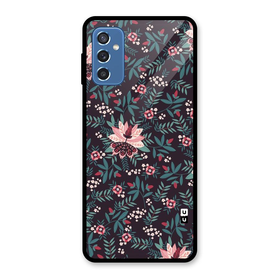 Very Leafy Pattern Glass Back Case for Galaxy M52 5G