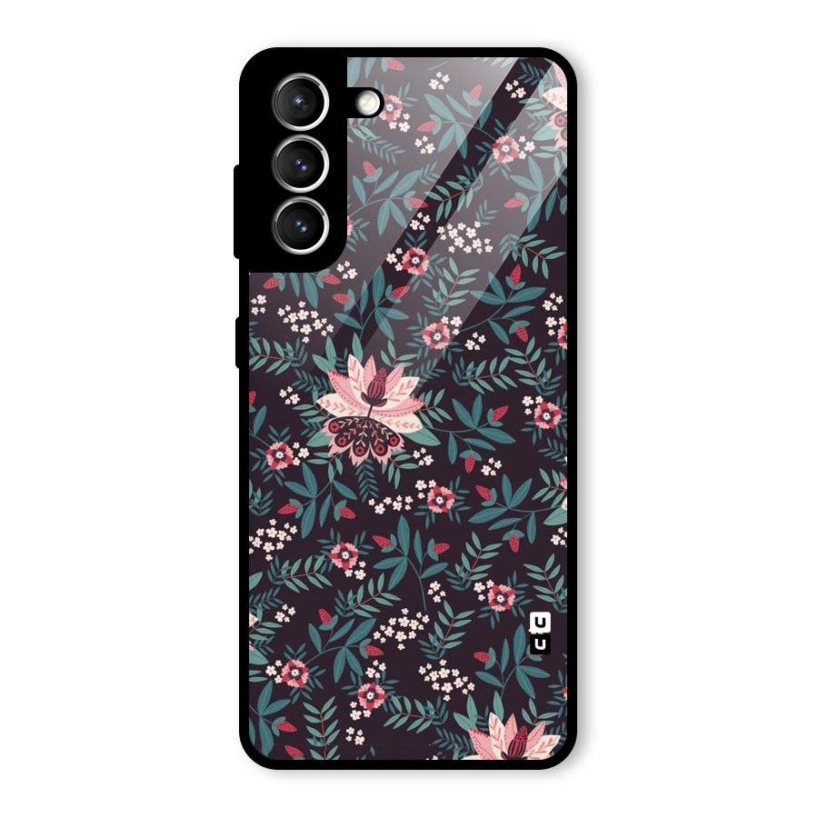 Very Leafy Pattern Glass Back Case for Galaxy S21 5G