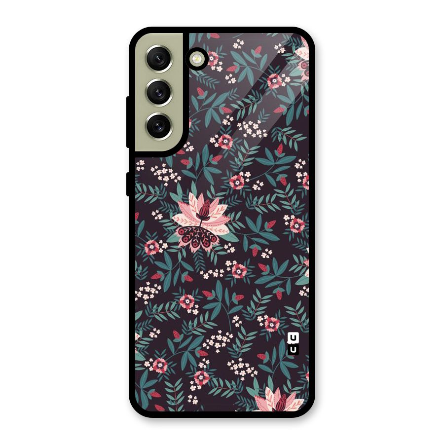Very Leafy Pattern Glass Back Case for Galaxy S21 FE 5G