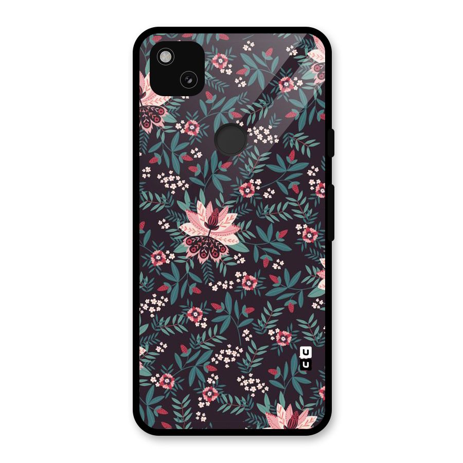 Very Leafy Pattern Glass Back Case for Google Pixel 4a