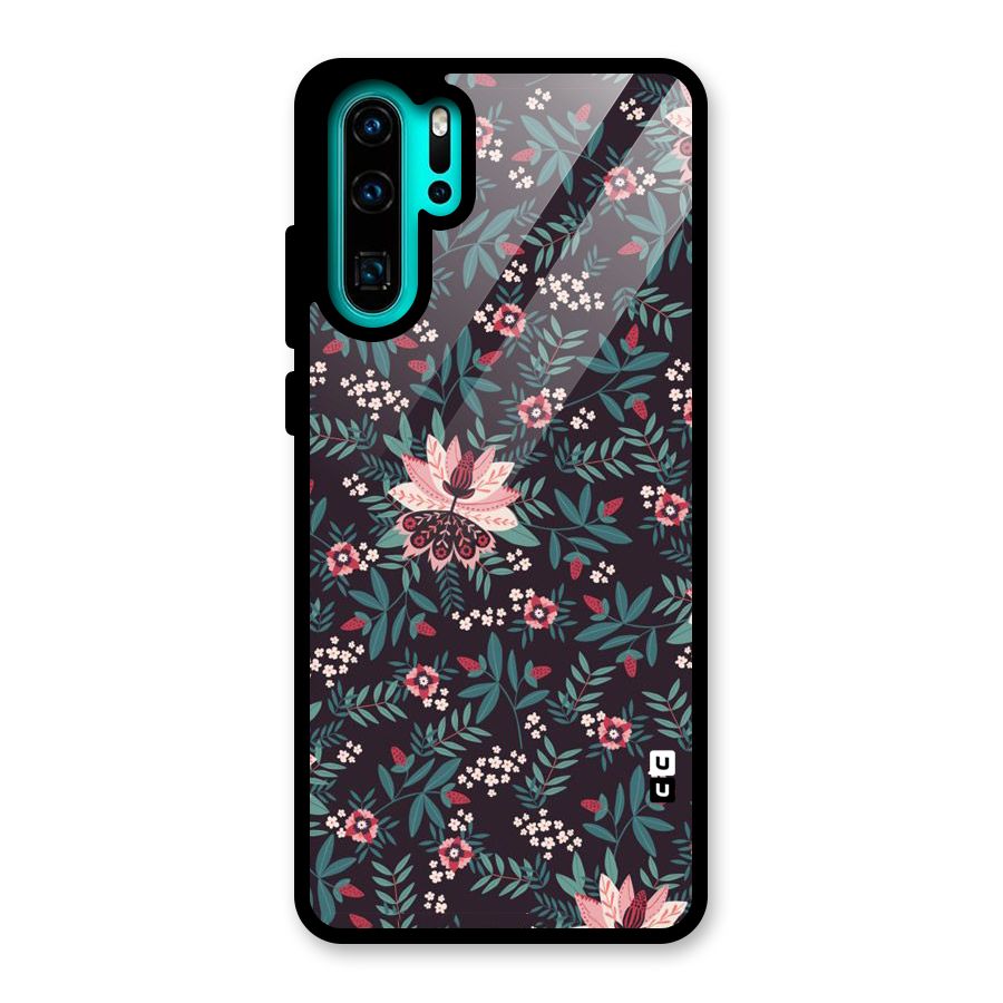 Very Leafy Pattern Glass Back Case for Huawei P30 Pro