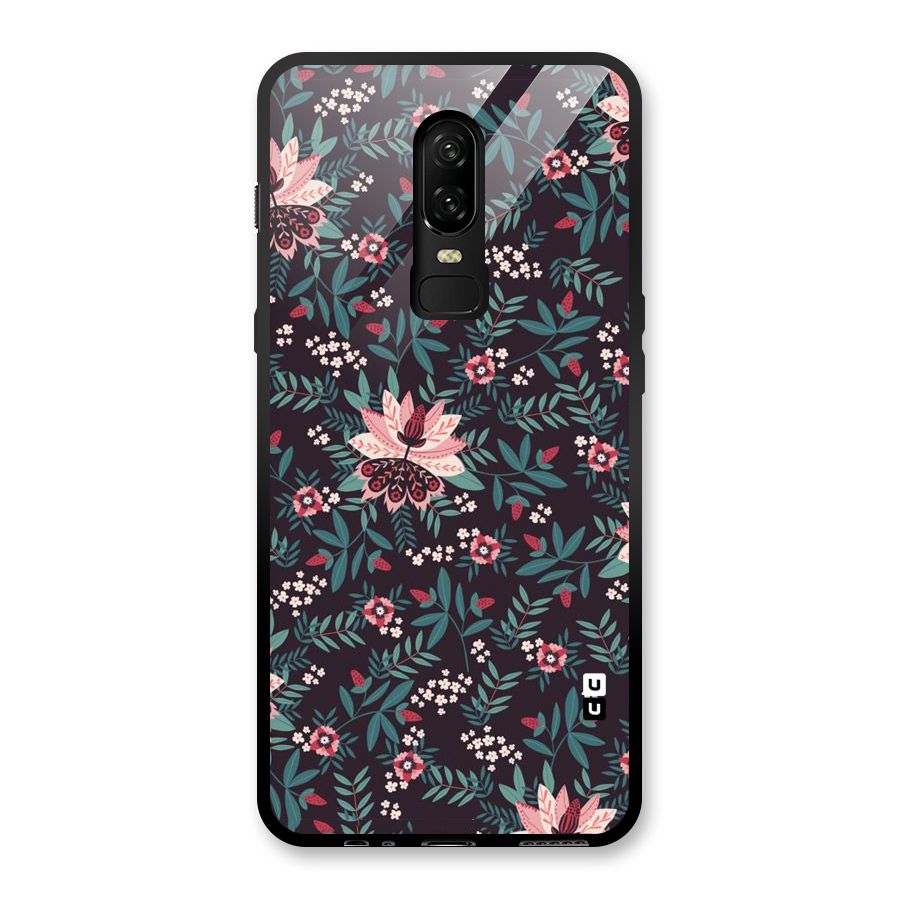 Very Leafy Pattern Glass Back Case for OnePlus 6