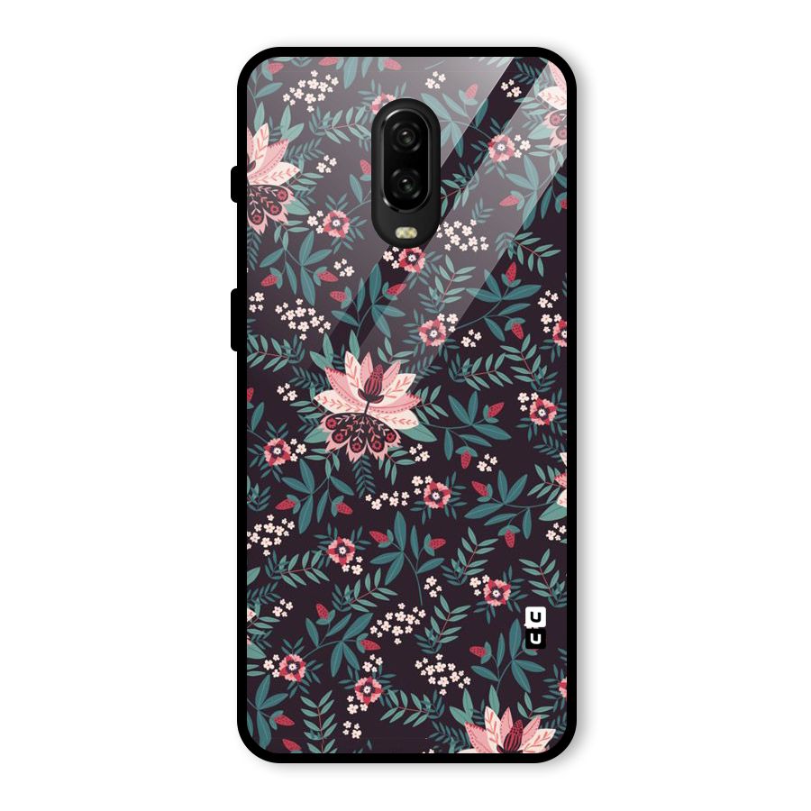 Very Leafy Pattern Glass Back Case for OnePlus 6T