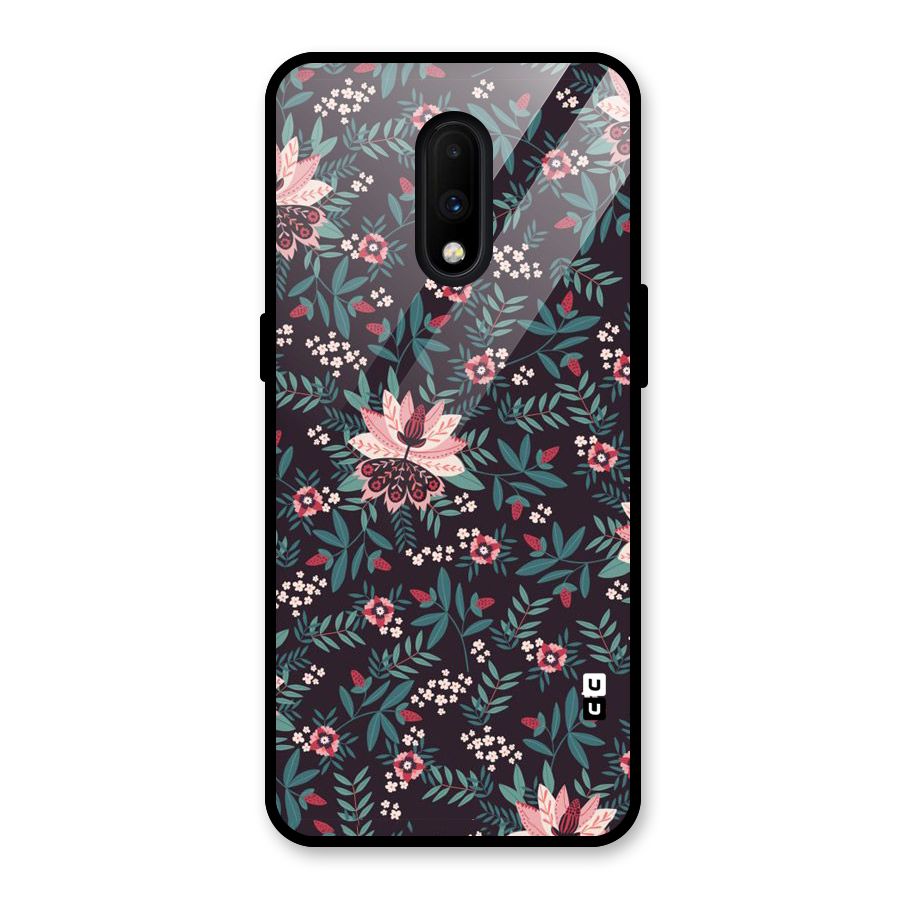 Very Leafy Pattern Glass Back Case for OnePlus 7