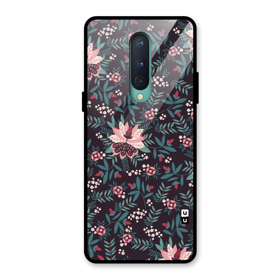 Very Leafy Pattern Glass Back Case for OnePlus 8