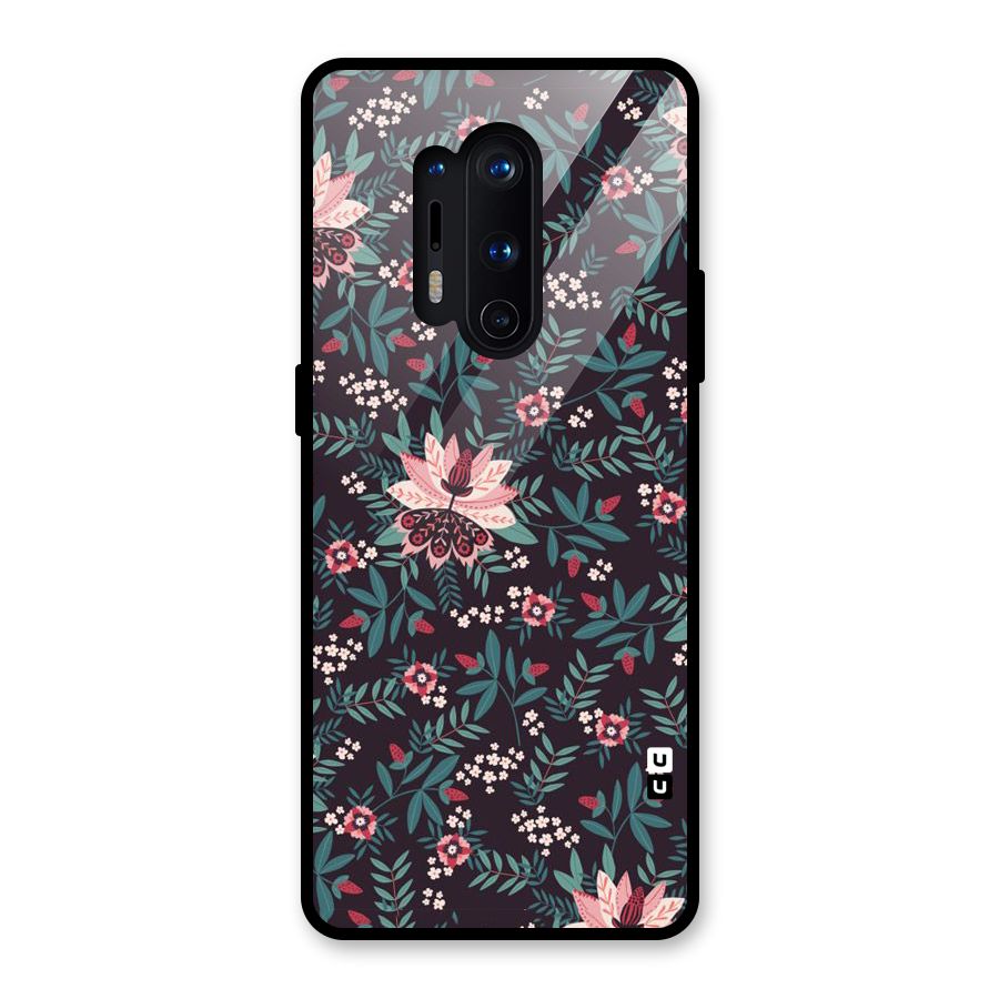 Very Leafy Pattern Glass Back Case for OnePlus 8 Pro