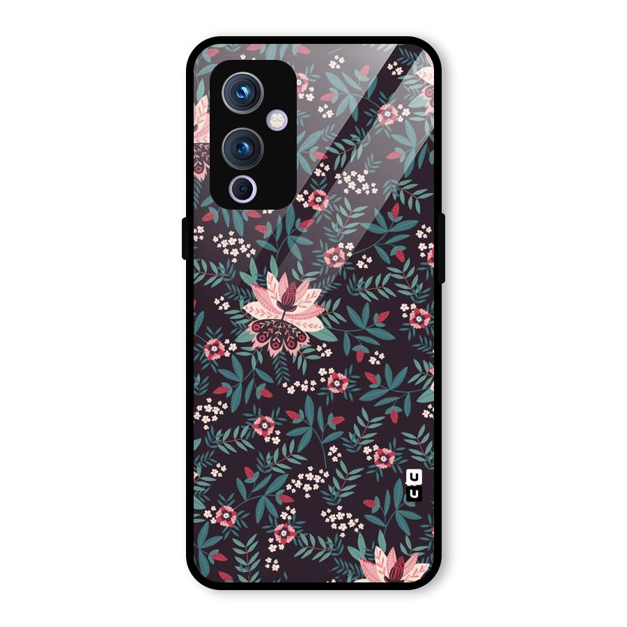 Very Leafy Pattern Glass Back Case for OnePlus 9