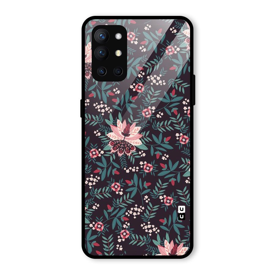 Very Leafy Pattern Glass Back Case for OnePlus 9R