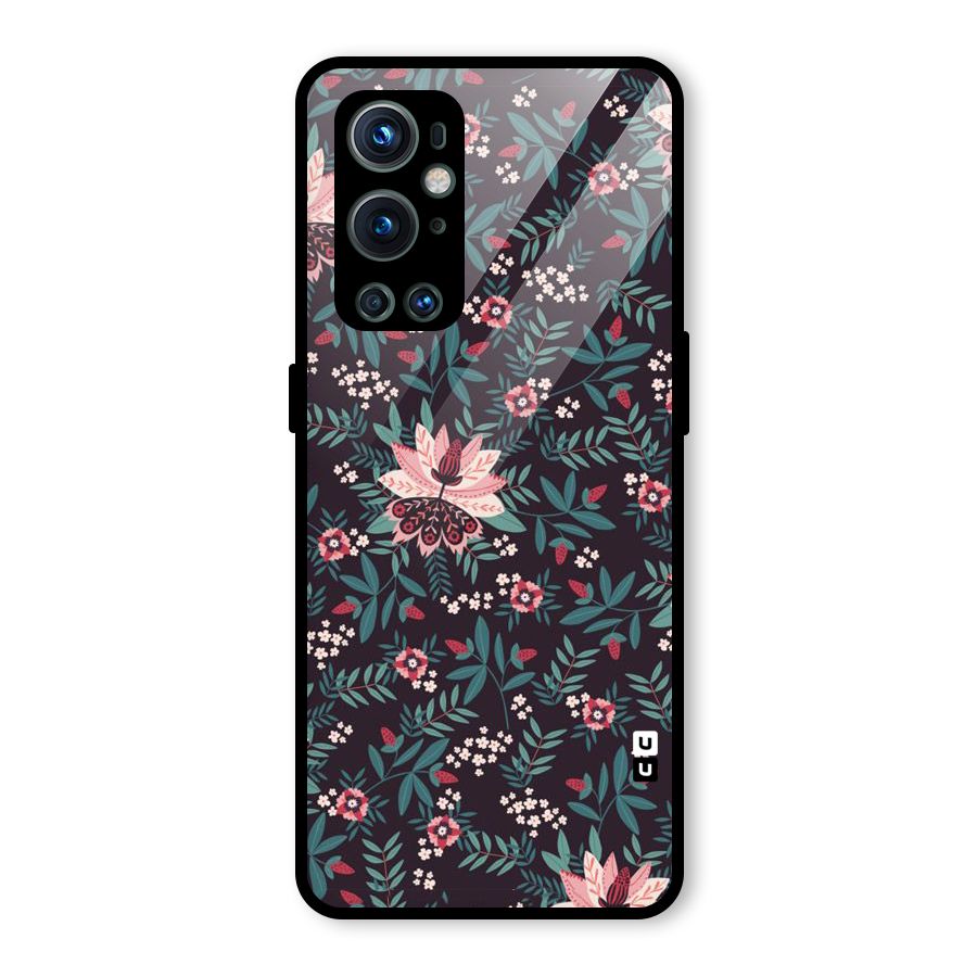 Very Leafy Pattern Glass Back Case for OnePlus 9 Pro