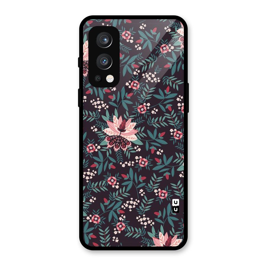 Very Leafy Pattern Glass Back Case for OnePlus Nord 2 5G