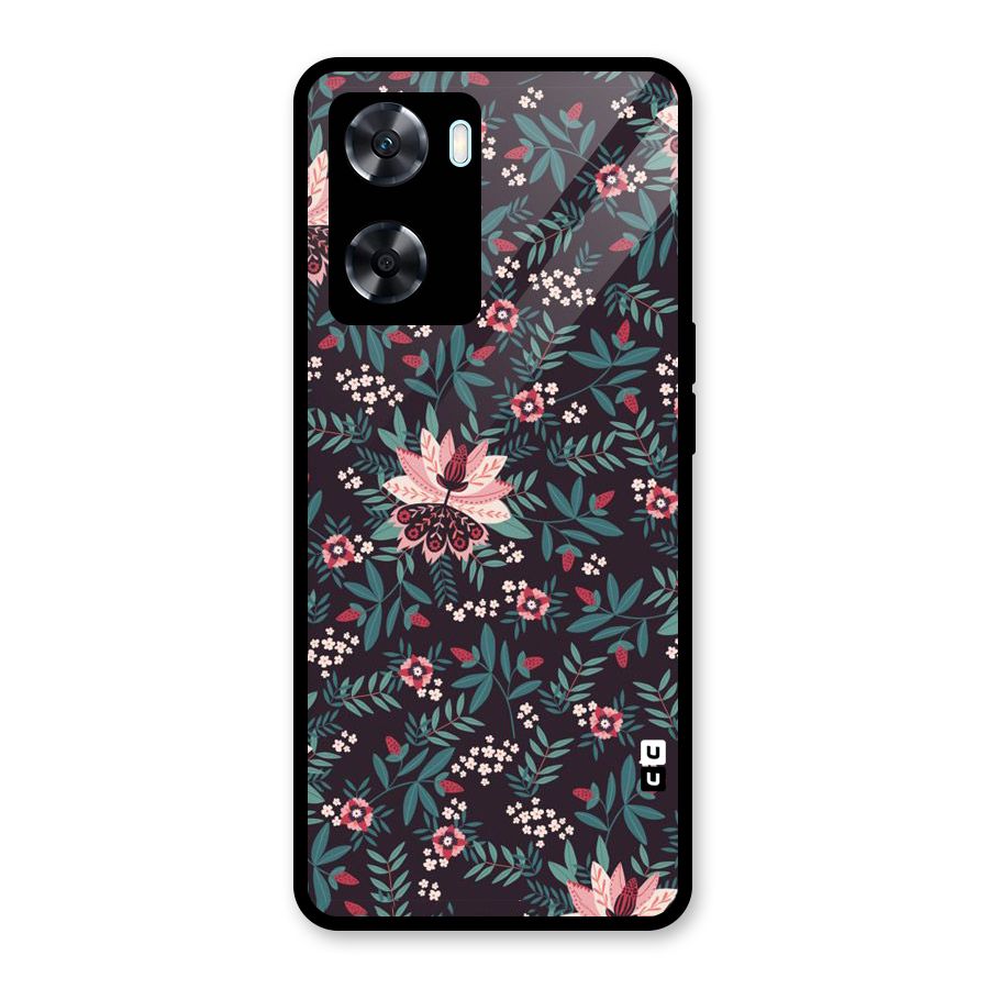 Very Leafy Pattern Glass Back Case for Oppo A77