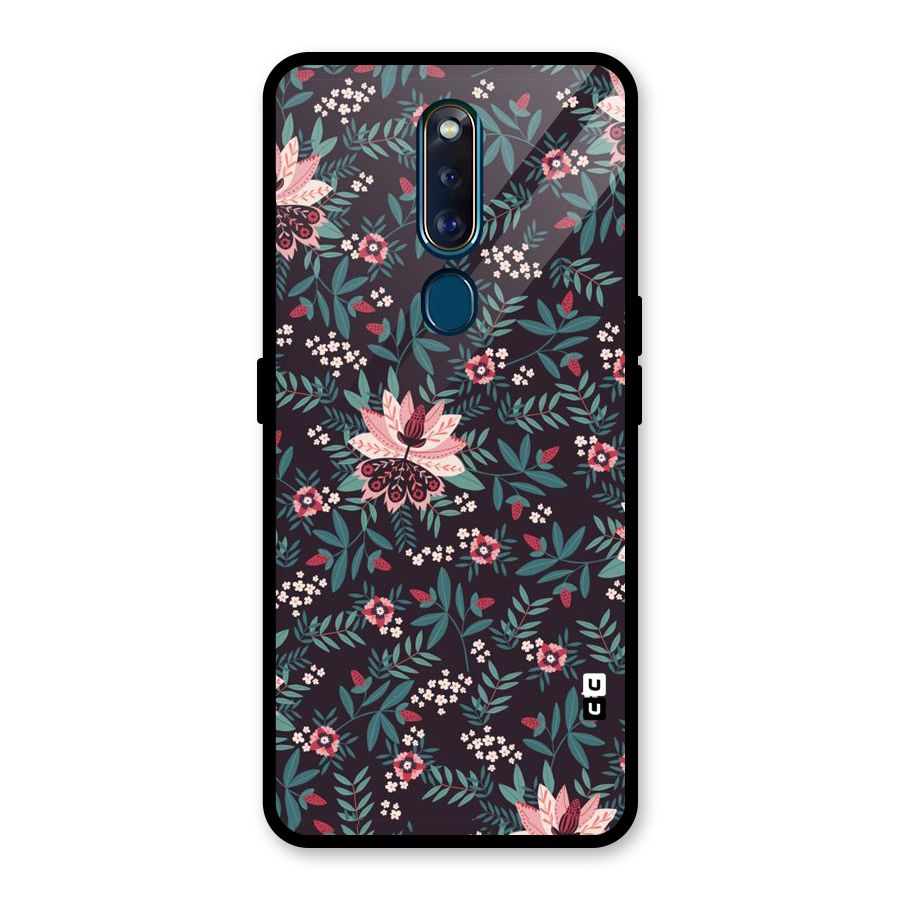 Very Leafy Pattern Glass Back Case for Oppo F11 Pro