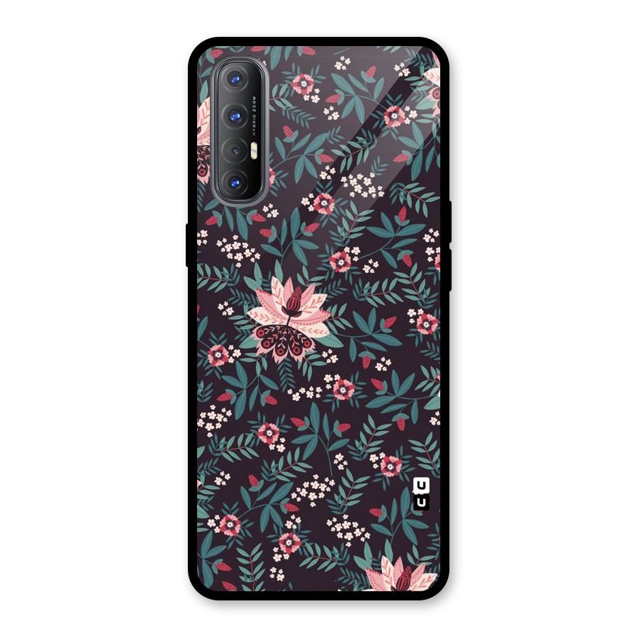 Very Leafy Pattern Glass Back Case for Oppo Reno3 Pro