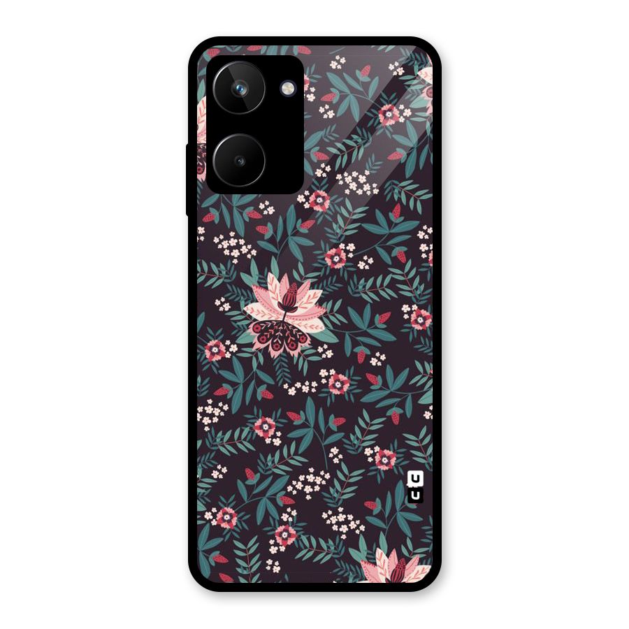Very Leafy Pattern Glass Back Case for Realme 10