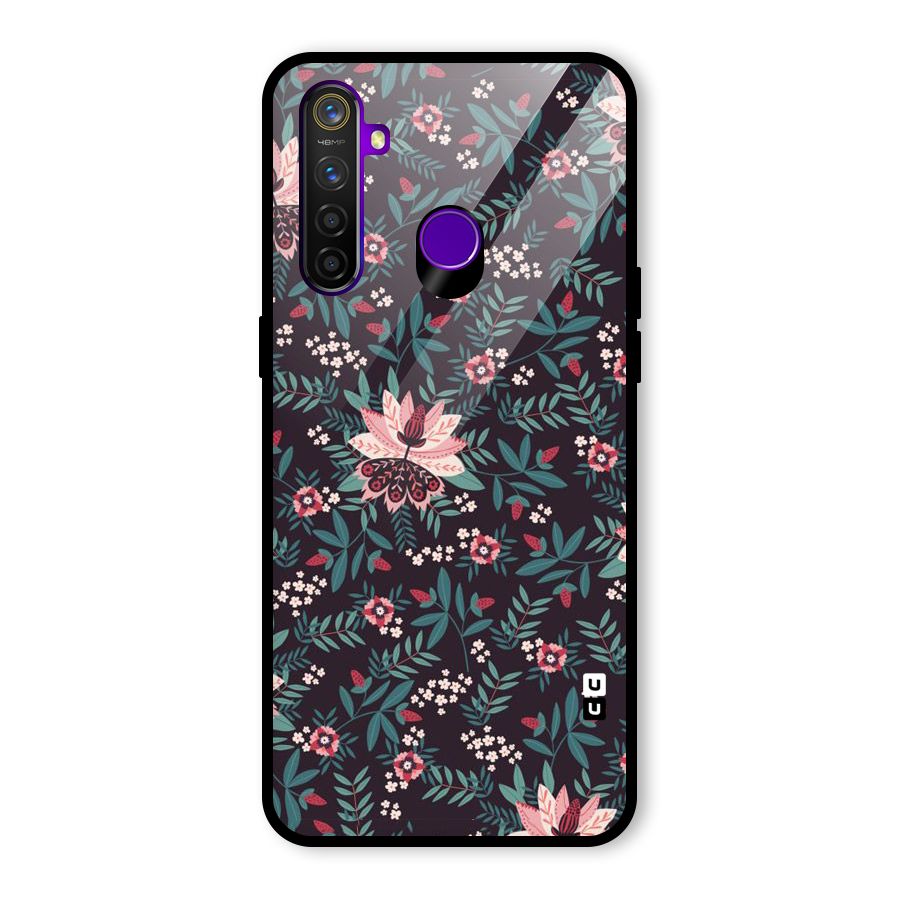 Very Leafy Pattern Glass Back Case for Realme 5 Pro