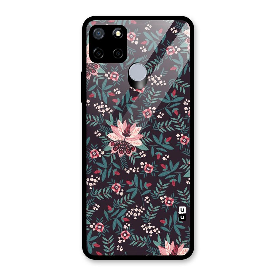 Very Leafy Pattern Glass Back Case for Realme C15